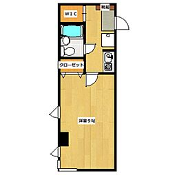 コスモ羽根木 1Kの間取図画像