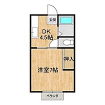 サンシティQ 203 ｜ 茨城県土浦市若松町（賃貸アパート1DK・2階・23.70㎡） その2