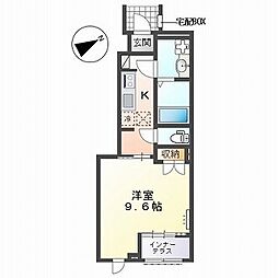 R・Nコーポ 1Kの間取図画像