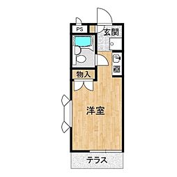 チェリーハウス川田 ワンルームの間取図画像