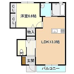 ル・シェノン 1LDKの間取図画像