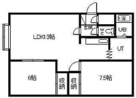 ピヴォ 203 ｜ 北海道旭川市秋月二条2丁目（賃貸アパート2LDK・2階・62.37㎡） その2