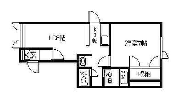 大興開発ビル1F 1F｜北海道旭川市大雪通1丁目(賃貸アパート1LDK・1階・38.56㎡)の写真 その2