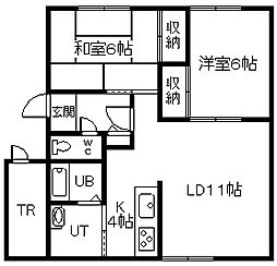 ライフアート南永山 2LDKの間取図画像
