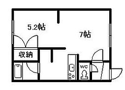 サクセス・2 1DKの間取図画像