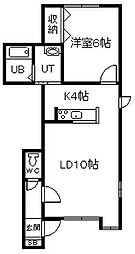 K-Dreape 1LDKの間取図画像