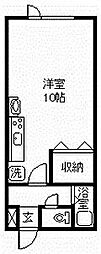 サン・ストリート3-18 ワンルームの間取図画像