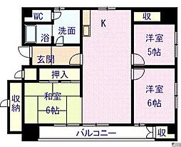 サニーハイツ220 3LDKの間取図画像