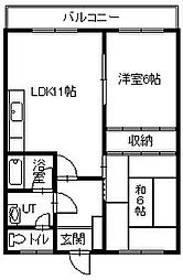 豊岡寿マンション 2LDKの間取図画像