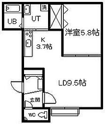 GreatViewAI・63 1LDKの間取図画像