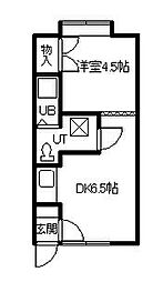 ハイツノースビラ 1DKの間取図画像