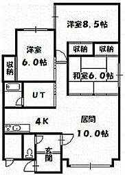 ドルチェ・A 3LDKの間取図画像