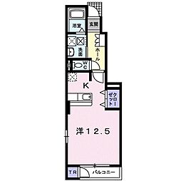 ミラージュ.A ワンルームの間取図画像