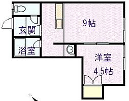 ワンダースリー 1DKの間取図画像