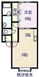 クレスト永山 1LDKの間取図画像