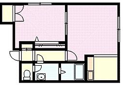 VIPトヨオカ 1LDKの間取図画像