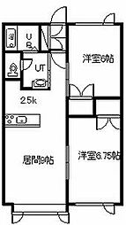 Leben65 2LDKの間取図画像