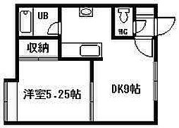 アルペジオ 1DKの間取図画像