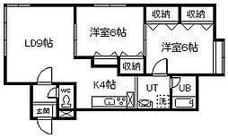 チェリー8・3 2LDKの間取図画像