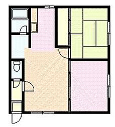 パレ豊岡 2LDKの間取図画像