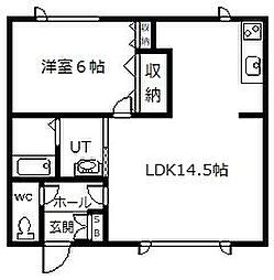 春光707マンション 1LDKの間取図画像