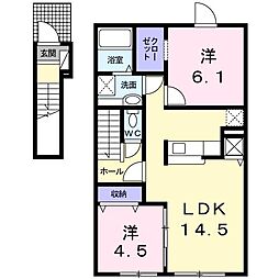ルーマフォンテ 2LDKの間取図画像