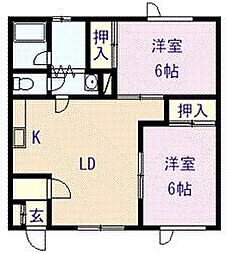 メゾン和 2LDKの間取図画像