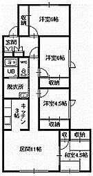ノース・ビー2・7 4LDKの間取図画像
