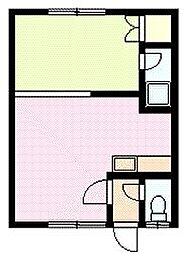 ピュアイーズ 1DKの間取図画像