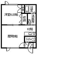 ピーハウス 1LDKの間取図画像