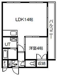 エルダーハウス豊岡 1LDKの間取図画像