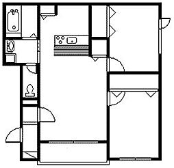 アルグレース豊岡 2LDKの間取図画像