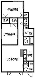 BIEIフラット 2LDKの間取図画像