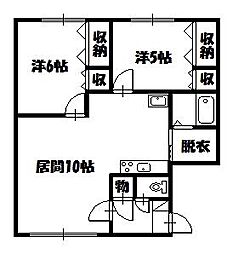 ヴィヨーラ2 2LDKの間取図画像