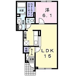 グランボヌール1 1LDKの間取図画像