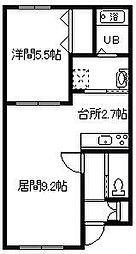 ウィルA 1LDKの間取図画像