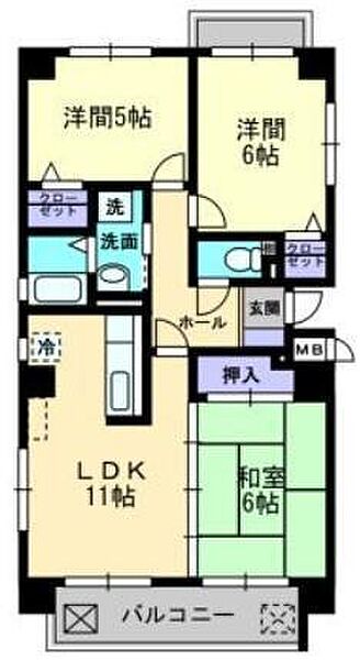 アーバン松浜 ｜広島県福山市松浜町4丁目(賃貸マンション3LDK・5階・63.99㎡)の写真 その2