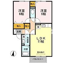 グリーンベルズ　Ｄ棟  ｜ 広島県福山市神辺町大字川南1535-1（賃貸アパート2LDK・2階・53.72㎡） その2