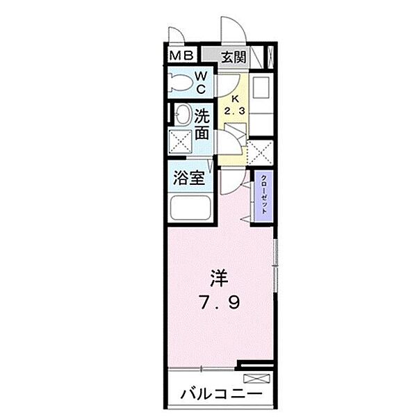 ベル　ヴィラージオ ｜広島県福山市新涯町5丁目(賃貸アパート1K・1階・26.15㎡)の写真 その2