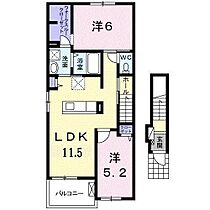 エミネンス　B  ｜ 広島県福山市神辺町大字川南940（賃貸アパート2LDK・2階・56.78㎡） その2