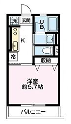MarineHill 1Kの間取図画像