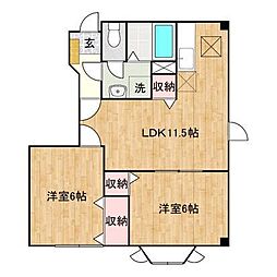 ルミナス・オノ 2LDKの間取図画像