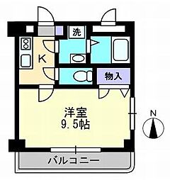 At・Life大門 1Kの間取図画像