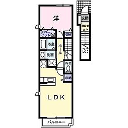 グランデパラッツオ2 1LDKの間取図画像