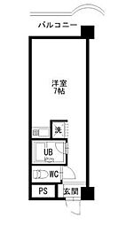 プリ・メゾン福山木之庄 ワンルームの間取図画像
