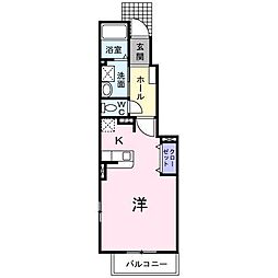 ル・ヴァン 1Kの間取図画像