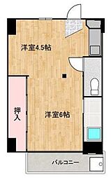 アドバンス神辺3 ワンルームの間取図画像