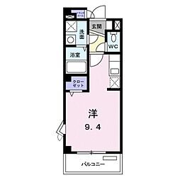 クラール花園 1Kの間取図画像