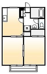 モンブランソレジオC 2DKの間取図画像