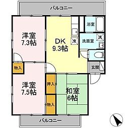 オリヴィエ東川口 3LDKの間取図画像